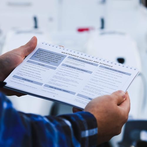 backstay Single Engine Marine Maintenance Logbook, 9 x 6 in, 80 Pages, Waterproof Cover, with Rite in Rain Paper
