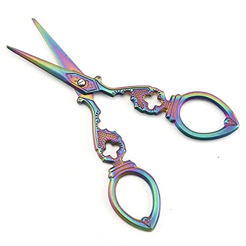 DSWMY Craft Scissors, Craft Scissors for Metal Embroidery Sewing Professional Small Gold Fabric Cloth Cutter