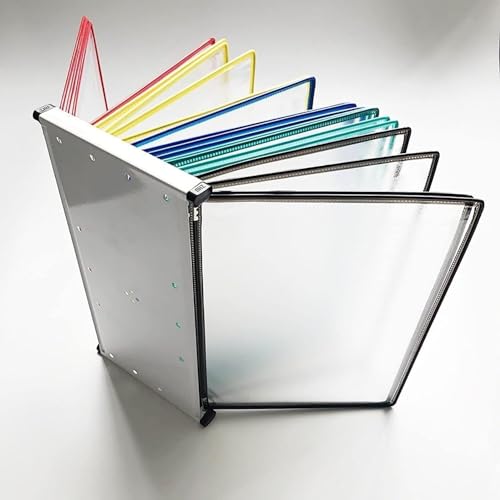 NIKAIDD Wall Mounted Reference System, 20 Pockets Hanging Wall File Organizer,Display Book,Presentation Project Folder for Files (Green W23.23xH12.99in)