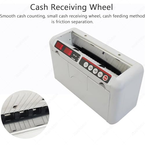 XueFulxion Portable Money Counter Machine, 800 Bills/Min Fast Counting, UV/MG/BRE Counterfeit Detection, Battery Powered Bill Counter Support USD, EUR, Multi-Currency Cash Handling
