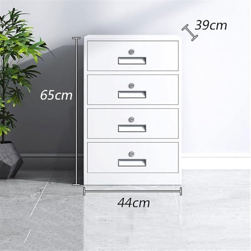 Filing Cabinet Thickened Steel Plate File Cabinet Multifunctional 4 Drawer Cabinet Office Data File Storage Cabinet,65cm Drawer Cabinet(Brown)