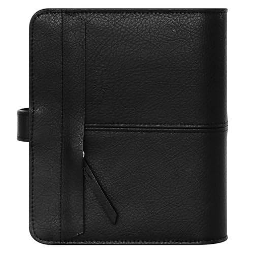 FranklinCovey - Anna Ring-Bound Binder for FranklinCovey Planners | Leather with Snap Closure (Compact, Onyx)