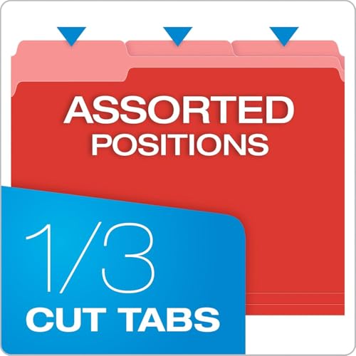 Pendaflex Colored File Folders Letter Size, 1/3-cut Tabs, 240 Pack