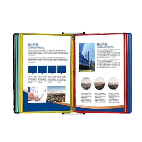 Magnetic Flip-Page Folders, With 20 Display Pockets, Letter-Size(Color)