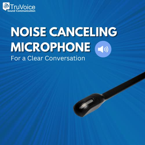 TruVoice HD-700 Premium Wired Headset with Ultra Noise Canceling Microphone & HD Speakers - Includes Amplified HIS-2 Adapter Cable Compatible with Avaya 16xx, 96xx and J Series Desk Phones