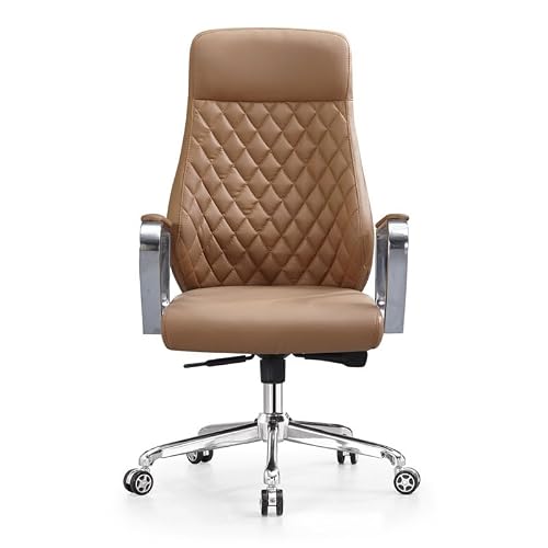 UOPYNE Executive Office Chair, Modern Soft Leather Ergonomic Computer Desk Chair Executive Home Office Boss Chair Swivel Chair, Adjustable Height Durable Base Comfortable Conference Desk Chair