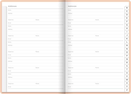 Letts Pastel A5 Address Book Peach