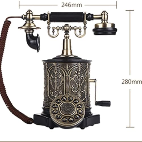 Vintage Corded Landline Phone, Antique European Retro Telephone, Classic Fixed Dial Phone for Home, Office, and Hotel Decor