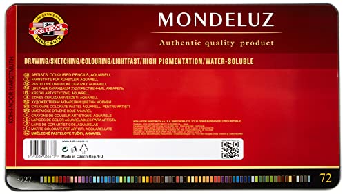 KOH-I-NOOR Mondeluz Aquarell Coloured Pencils (Set of 72)