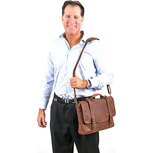 Claire Chase Rustic Messenger Laptop Messenger Bag, Rustic Brown