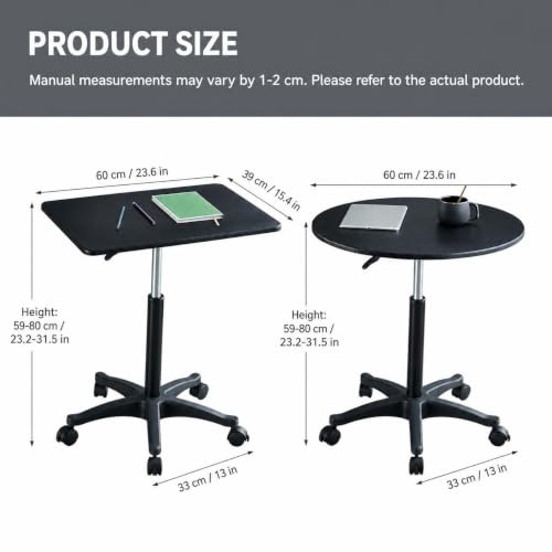 RIXNOMA Round Meeting Table with Wood Base, Modern Wooden Office Table for Conference Rooms and Small Office Spaces