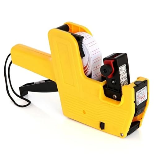 8 Digits Digital Tag Gun Handheld Label Gun+ 1 Lines Labels+ 1 Ink 5500 Marker Gun Labeller Sticker for Retail Store