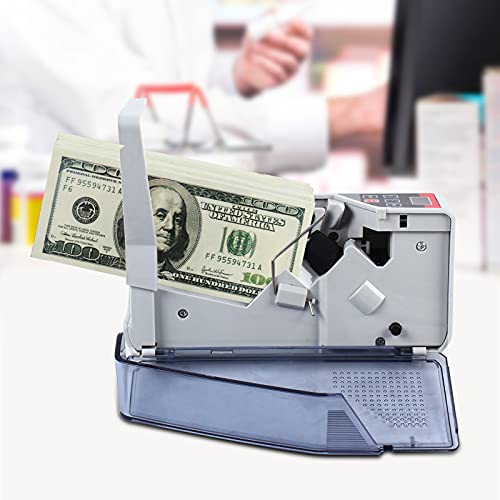 Mini Bill Counter Cash Machine, Counter Bills Counting Machine, Portable Money Counter Machine, Portable Handy Money Cash Bill Counting Machine, for Small Change Counter Machine