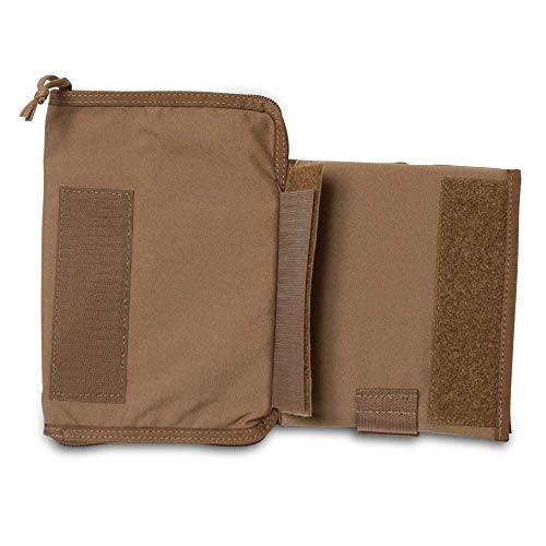 Tactical Notebook Covers | Commander's TAM Field Book Cover | Trifold Design | Fits Army Green Book NSN 7530-00-222-3521 (with Removable Map Case & Vinyl Page Protector Booklet - Coyote Brown)
