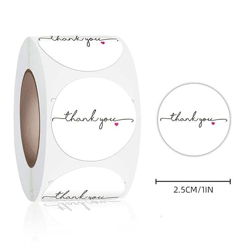 UOHLCX Thank You Sticker Paper Labels Round Stickers Party Decor Envelope Seals Stationery