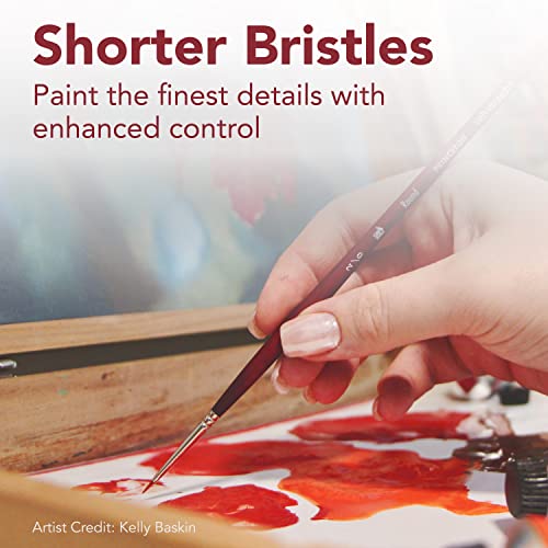 Princeton Velvetouch Long Handle Set, 4 Brushes - Professional Artist Brushes for Mixed Media, Acrylic, Oil.