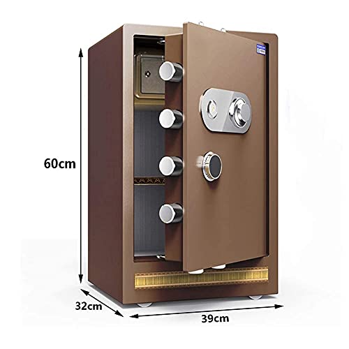 saditesdk Strongbox,Safe and Durable Fireproof Waterproof Safe Safe Box Security Safe Box Digital Cabinet Safe Safes Heavy-Duty Steel Fireproof and Anti-Theft Mechanical ，Black