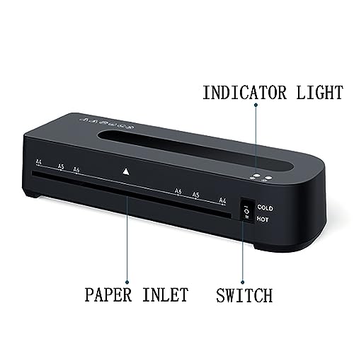 Laminator Machine with Indicator Light, Portable Personal Laminator, Never Jam 40 Laminating Pouches and 2Min Fast Warm-up, Low Noise and 115°C-145°C Temperature Adjusted, for Office, School