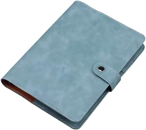 QERTYHKK A5 PU Leather Binder Cover,Refillable 6 Notebook for Filler Paper Personal Planning with Magnetic Buckle Closure
