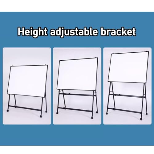 Movable Metal Stand-Height Adjustable, Foldable A-Type Black Whiteboard Easel,Fits Dry Erase Board, Chalkboard Size MAX 120x180cm