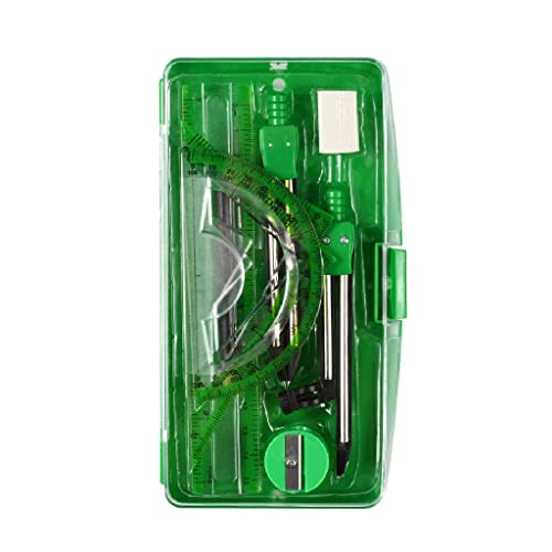 Portable Precision Protractor Drawing Triangle Eraser Compass Set Mathematics Rubber Ruler Student Supplies
