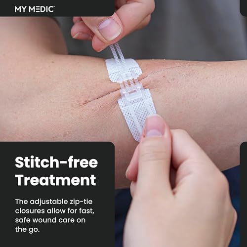 My Medic ZZips MedPack - First Aid Wound Closure Kit for Cuts & Lacerations, Safe Skin Closure Without Stitches, Emergency First Aid Alternative for Sutures