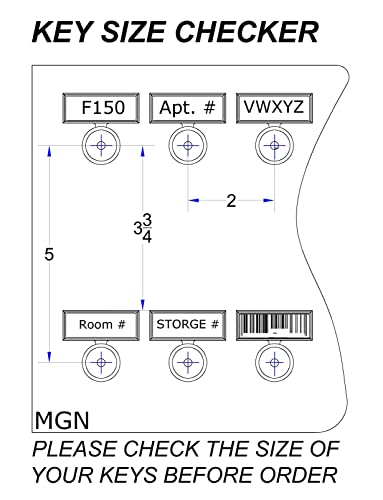 Stand Company Key Rack, Key Holder 55MGN with 55 Bolted Metal Hooks with Extra Space and Customize Nameplate (60 Sets of Tag and Ring Included), Made in USA