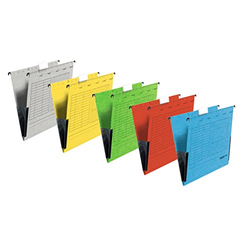 Falken UniReg A4 Hanging folders with Linen Edge Protectors, Pack of 5 25er Pack red