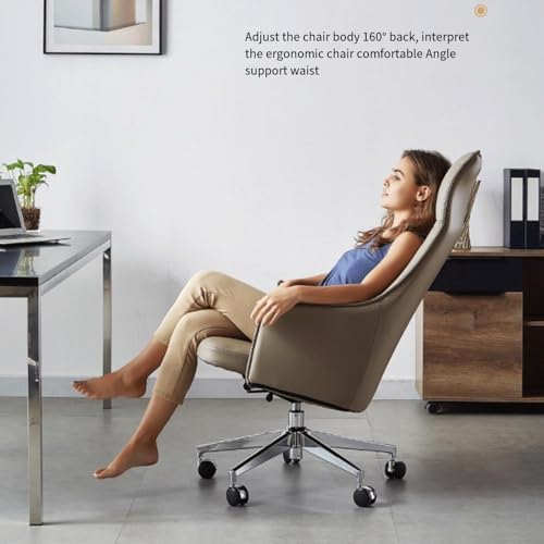 UOPYNE Executive Office Chair, Office Chair Computer High Back Adjustable and Rotatable Ergonomic Desk Chair Executive PU Leather Swivel Task Chair with Armrests Support for Aldult Home, Office