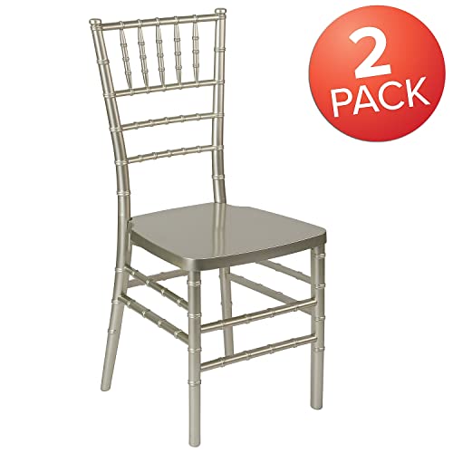 Flash Furniture Hercules Stacking Resin Chiavari Chair, 2-Pack