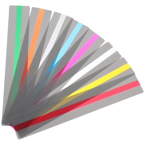 Guided Reading Strips 48pcs Reading Guide Strips Bookmarks Colored Lamination Tracking Rulers Dyslexia Bookmark Strip Page Marker Students
