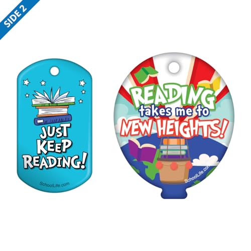 2024 Celebrate Read Across America Day School Pack for 250 Students: Five Items per Student- 2 Brags Tags w/ 4 in. Chain, Bookmark w/Tassel, & & Rubbery 3D Brag Stick.