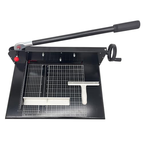 WYDDDARY 12.2" Manual A4 Stack Paper Cutter Heavy Duty Guillotine Stack Paper Trimmer Cutting with a Safety Lock for Home Office