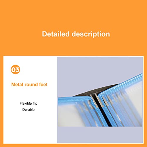 JGSYD Durable Wall-Mounted Reference System, 10-Pocket Reference Organizer, Catalog Display Rack For Wall, Suitable For Office And Home Metal Folders, Landscape Mode,Black