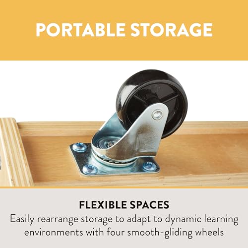 Back2School Express Mobile Double-Sided 10-Shelf Book Display, Natural