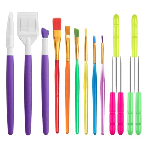 UOHLCX Clay Tools 15-piece Set Exhaust Needle DIY Baking Molding Carving Paintbrush Painting Brush Punch