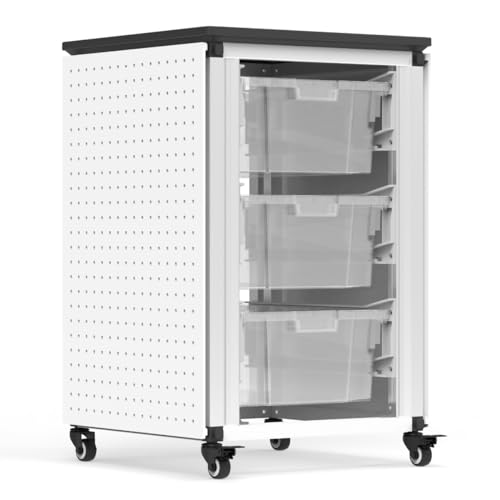 LUXOR MBS-STR-11-3L Modular Classroom Storage Cabinet - Single Module with 3 Large Bins