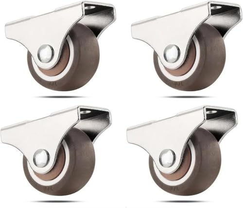 Silent Ball Bearing Furniture Wheels Set of 4 Low Profile Casters