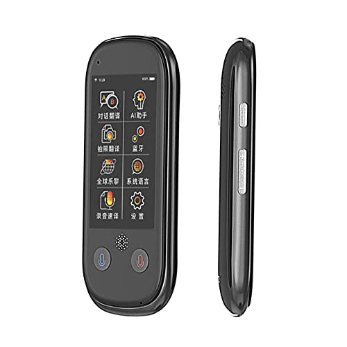 UILMLIO Smart Instant Language Translator Device, Portable Foreign Language Real-Time 2-Way Translations with 3.0Inch Touch Screen,75 Languages, for Travelling Business,Black