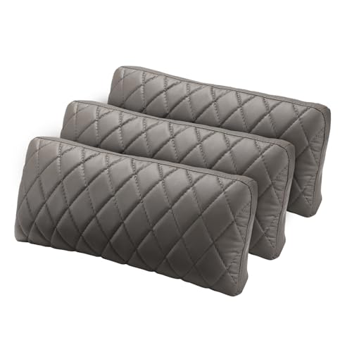 Weilianda Memory Foam Quilted Lumbar Support Pillow Back Cushion, 3 Set