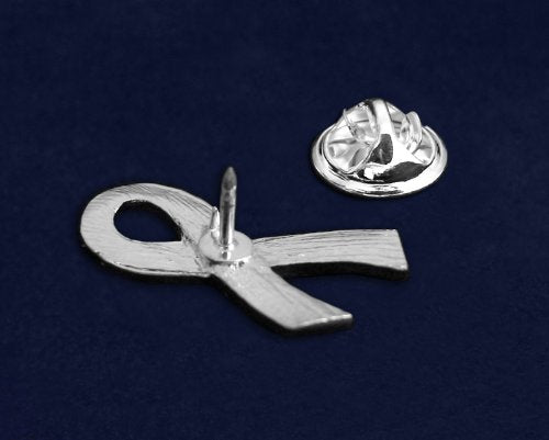 50 Pack Burgundy Large Flat Ribbon Shaped Pins – Burgundy Ribbon Pins for Sickle Cell Anemia, Myleoma Awareness, Meningitis and Hospice Awareness – Fundraising & Awareness