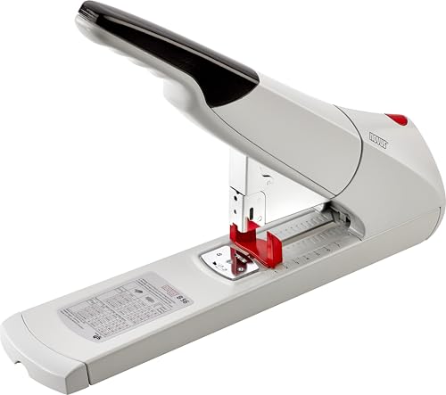Novus B56 Heavy Duty Stapler, 200 Sheet Capacity, Anti-Jam, 3" Stapling Depth w/ Adjustable Guide, Staple Bypass, German Engineered (023-0059)