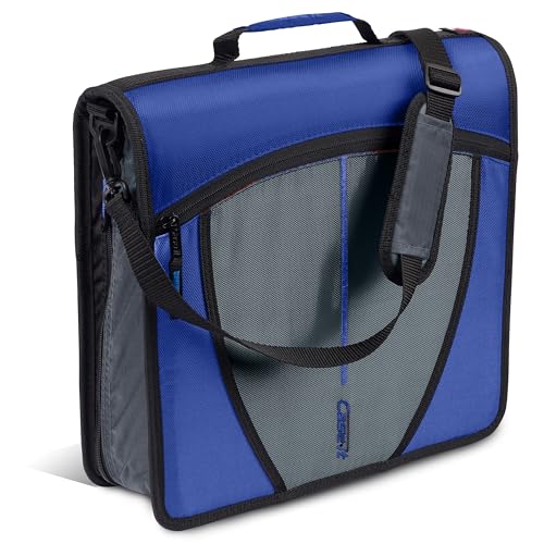 Case-it School Zipper Binder | 3" O-Rings | 600-Sheet | D-146 Midnight Blue