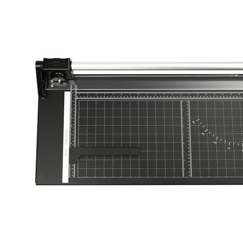 Manual Rotary Paper Cutter Office Straight Paper Trimmer Commercial Paper Craft Tool for A3, A4, and A5 Cardboard(within 1mm),Laminated sheets(within 0.4mm), Designers, Home, School 39 * 12in