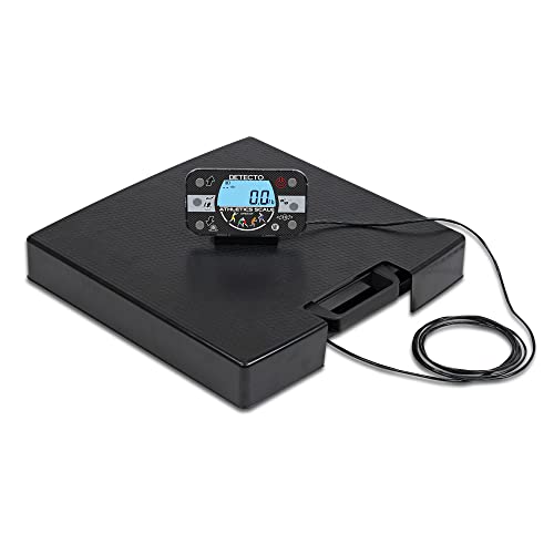 Detecto, APEX-at-AC, NTEP Certified, Portable Digital Athletic Scale with Remote Indicator, Includes Non-Medical Grade AC Adapter
