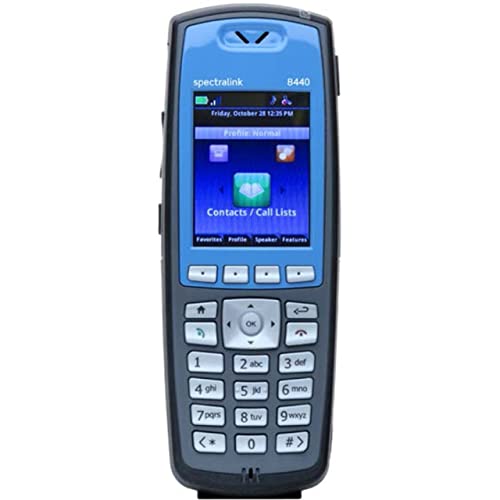 Spectralink 8453 Black Handset with Lync Support, Order Battery and Charger Separately - Part Number 2200-37294-001