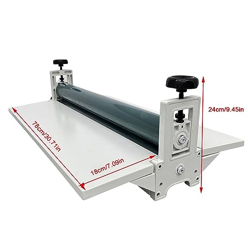 WYDDDARY 29.5Inch White All Metal Frame Manual Cold Laminator Desktop Cold Mounting Machine with Platform and Regulating Bracket for Photo Paper Film Lamination
