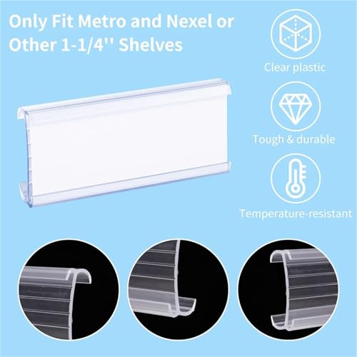 Sign holder, Shelf Labels 300Pcs Plastic Wire Rack Label Clips Snap On Tags for Shelving