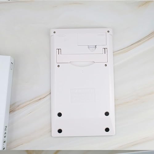 White Computer Solar 12 Bit Crystal Button Power Office Portable Calculator