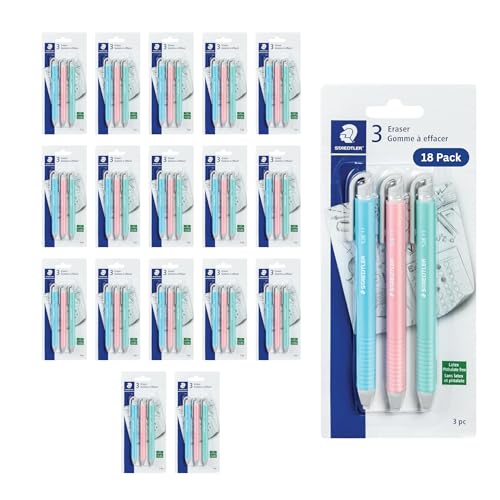STAEDTLER Vinyl Eraser Holder, 18-Pack